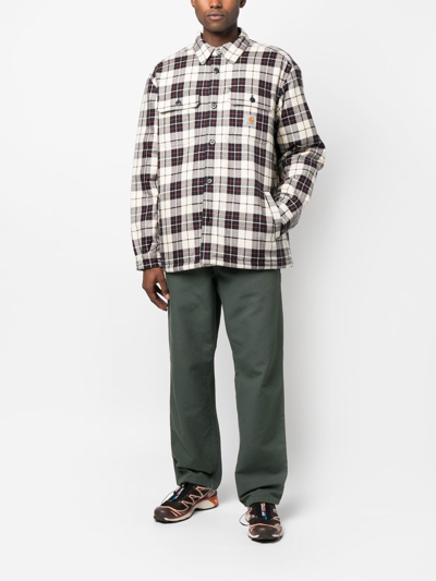 Shop Carhartt Check-cotton Shirt In Neutrals