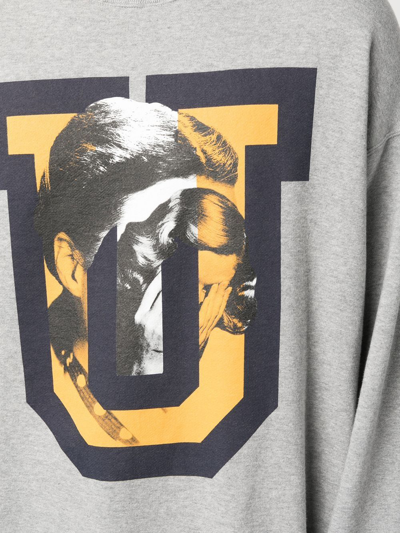 Shop Undercover Graphic-print Crew Neck Sweatshirt In Grey