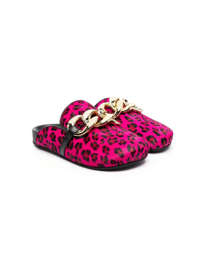 Shop Florens Chain-detail Slippers In Black