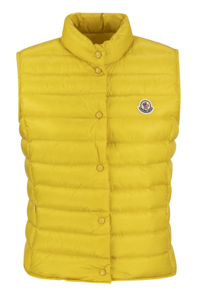 Shop Moncler Liane - Vest In Yellow