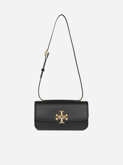 Shop Tory Burch Eleanor Leather Small Bag In Moose