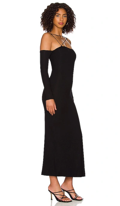 Shop Lama Jouni Off Shoulder Strap Dress In Black