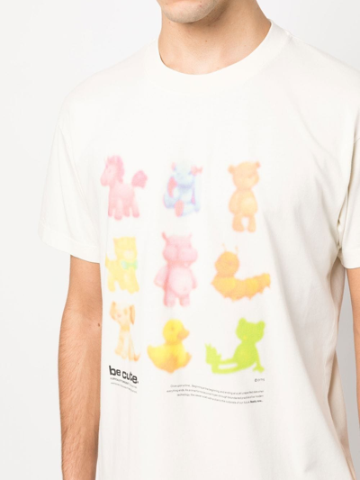 Shop Eytys Animalia Organic-cotton T-shirt In Neutrals