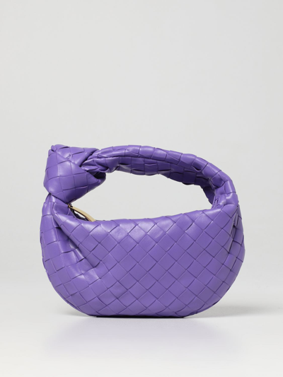 Shop Bottega Veneta Mini Jodie Woven Nappa Leather Bag In Violet
