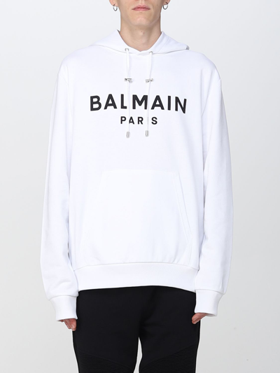 Shop Balmain Sweatshirt  Men Color White