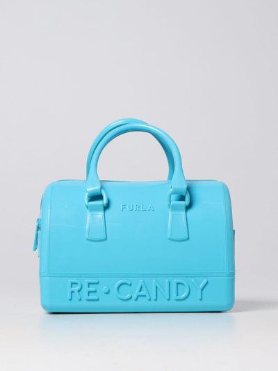 Shop Furla Handbag  Woman Color Blue
