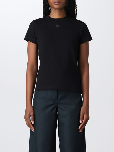 Shop Courrèges T-shirt  Woman In Black