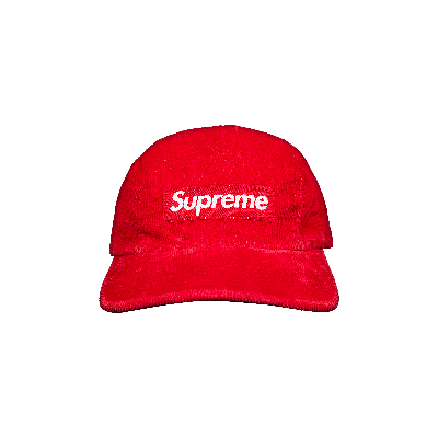 Pre-owned Supreme Fine Wale Corduroy Camp Cap 'red'