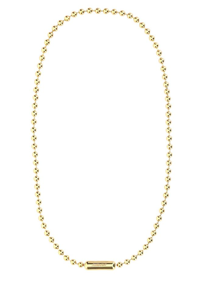 Shop Ambush Ball Chain Logo Engraved Necklace In Gold