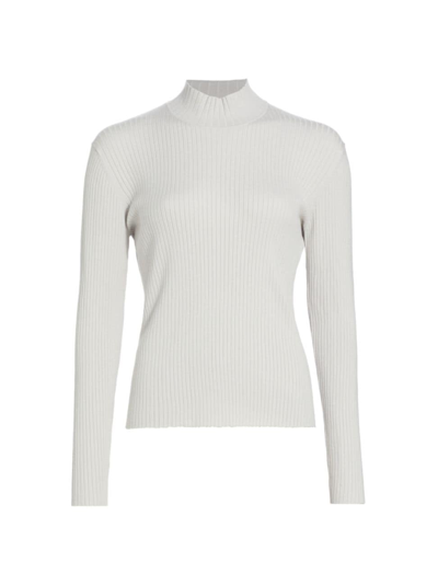 Shop Saks Fifth Avenue Women's Collection Ribbed Sweater In Egret