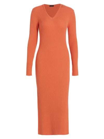 Shop Saks Fifth Avenue Women's Collection Rib-knit Dress In Canyon