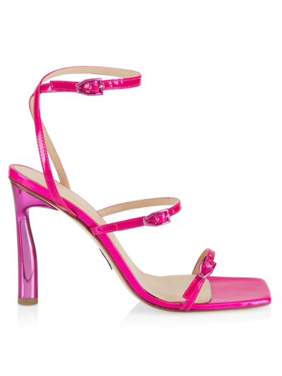 Shop Paul Andrew Women's Slinky Strappy Leather Sandals In Fuchsia