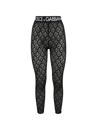 Shop Dolce & Gabbana Logo Pattern Elastic Waistband In Black