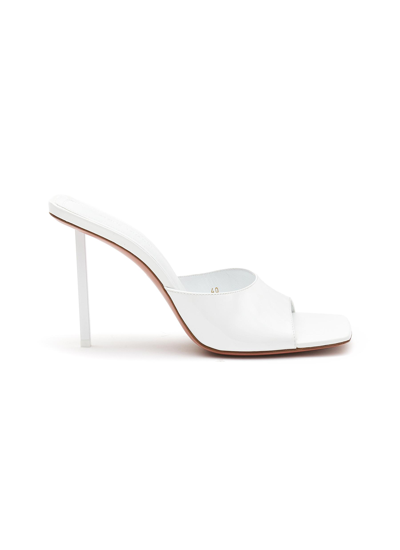 Shop Amina Muaddi 'laura' Square Toe Heels In White