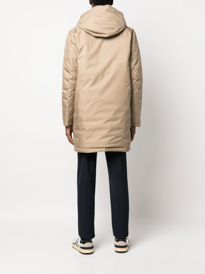 Shop Fay Down Morning Padded Coat In Brown