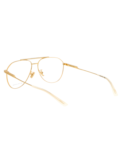 Shop Bottega Veneta Bv1158o Glasses In 002 Gold Gold Transparent