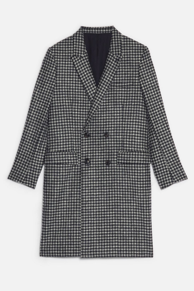 Shop Ami Alexandre Mattiussi Double Breasted Coat In Grey