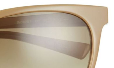 Shop Isaac Mizrahi New York 55mm Gradient Square Sunglasses In Khaki