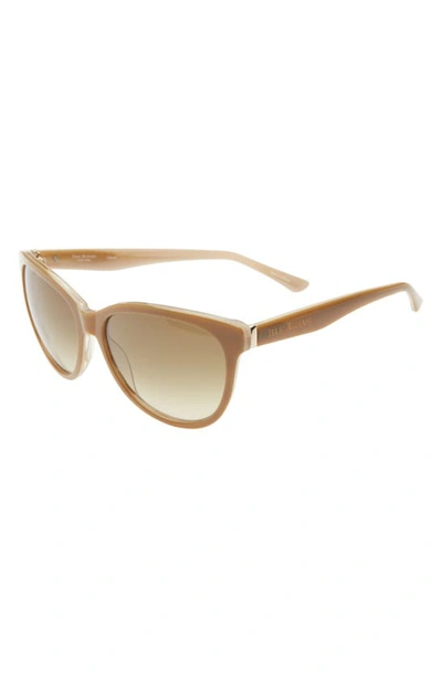 Shop Isaac Mizrahi New York 58mm Square Sunglasses In Khaki