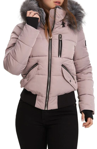 Noize Vic Heavyweight Bomber Jacket In Wisteria
