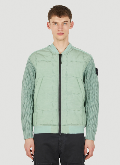 Stone Island Compass Patch Bomber Jacket In Green | ModeSens