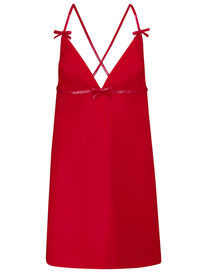 Miu Miu Sleeveless Cady Mini Dress In Multi-colored | ModeSens