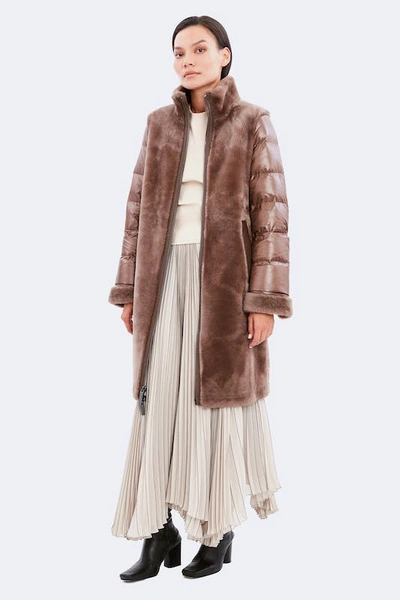Shop Dawn Levy Monique Coat In Brown