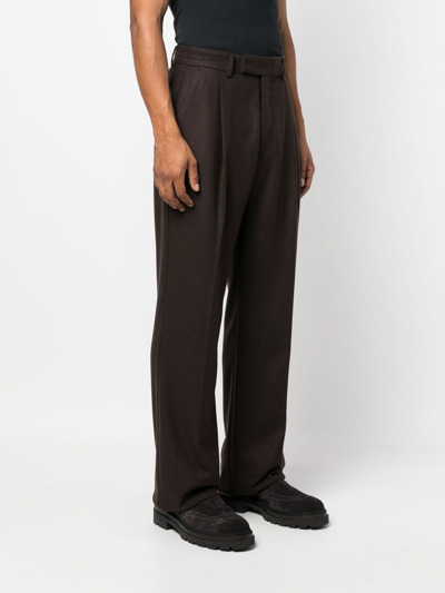 Amiri Straight-leg Tailored Trousers In 褐色