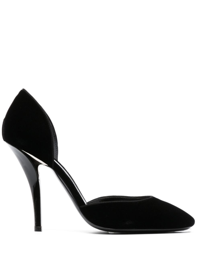 Shop Giorgio Armani Cut-out 120mm Pumps In 黑色