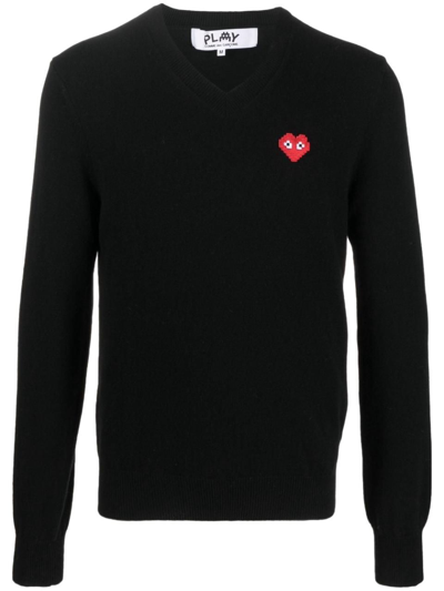 Shop Comme Des Garçons Play Men's  Black Other Materials Sweater