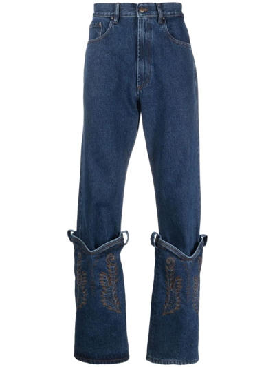 Shop Y/project Women's  Blue Other Materials Jeans