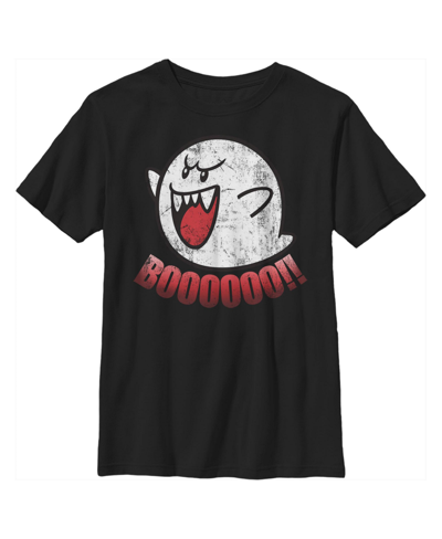 Shop Nintendo Boy's  Retro Boo Ghost Child T-shirt In Black