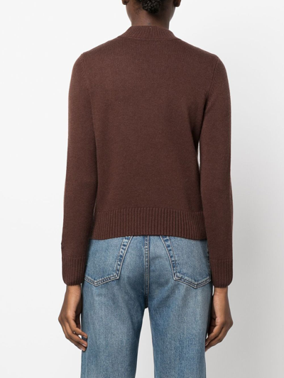 Shop Mc2 Saint Barth Cotton Sweater In Brown