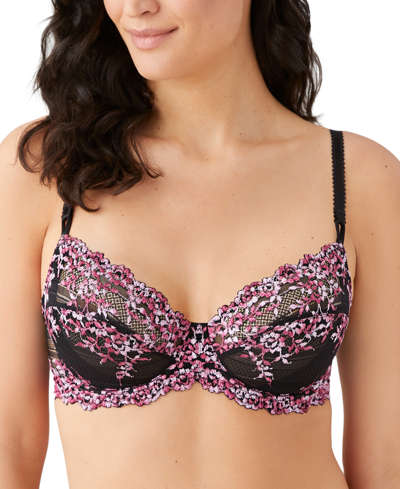 Shop Wacoal Embrace Lace Underwire Bra 65191, Up To Ddd Cup In Black/berry Multi