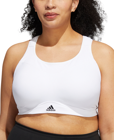 Shop Adidas Originals Plus Size Tlrd Impact Training High-support Bra In White