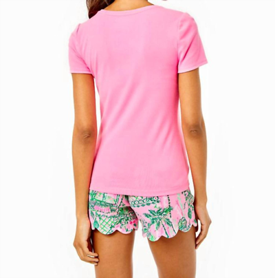 Shop Lilly Pulitzer Halee V-neck Top In Shandy In Pink