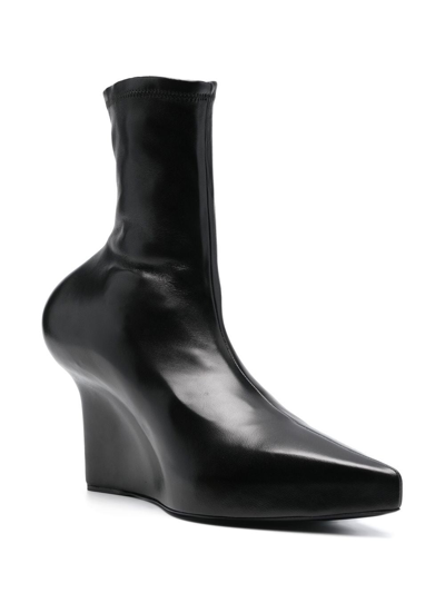 Givenchy Nappa Leather Ankle Boots With 8 Cm Wedge Height In Black