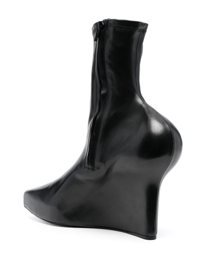 Givenchy Nappa Leather Ankle Boots With 8 Cm Wedge Height In Black