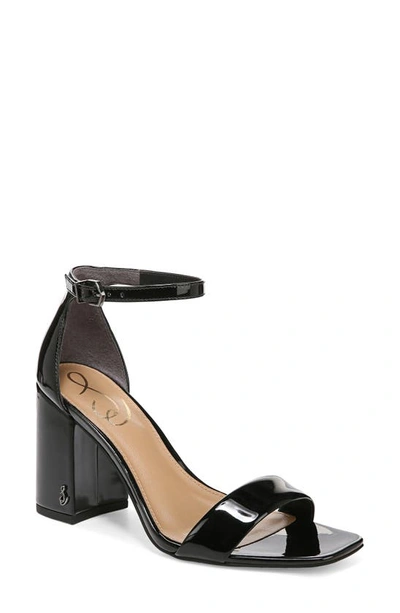 Shop Sam Edelman Daniella Ankle Strap Sandal In Black Patent