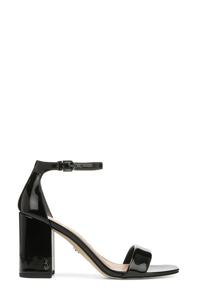 Shop Sam Edelman Daniella Ankle Strap Sandal In Black Patent