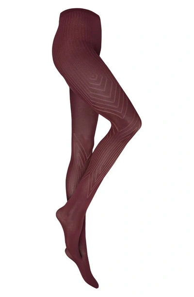 Shop Wolford Bodyline Geometric Tights In Port Royale