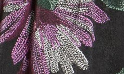 Shop Btfl-life Herana Embroidered Floral Long Sleeve Minidress In Black