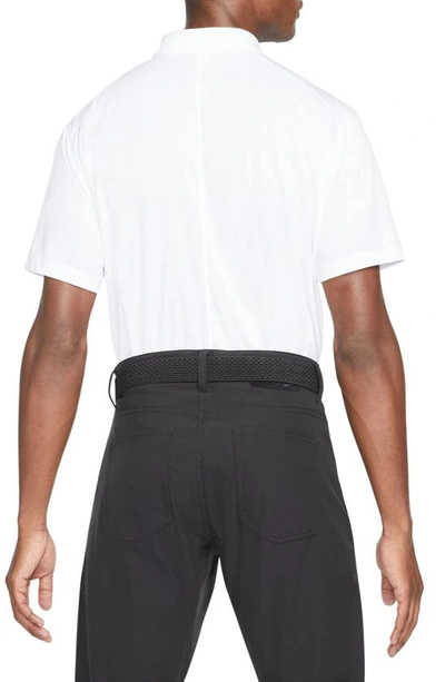Shop Nike Dri-fit Victory Golf Polo In White/ Black