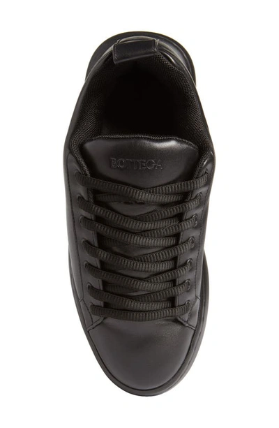 Shop Bottega Veneta Pillow Lace-up Calfskin Sneaker In Black