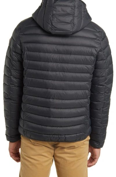 Save The Duck Alexander Ecological Black Down Jacket Man In Green Black Lining Tartan