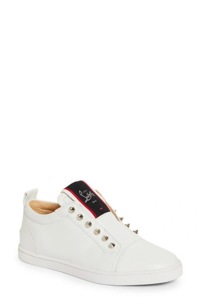 Shop Christian Louboutin F.a.v Fique A Vontade Low Top Sneaker In White
