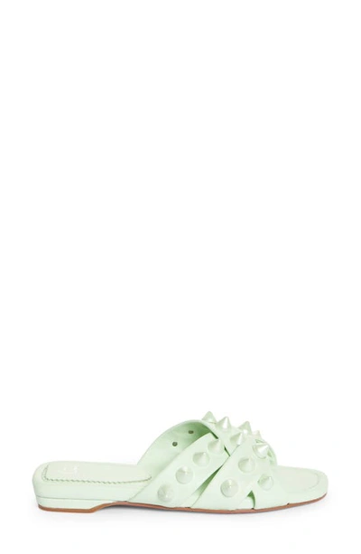 Shop Christian Louboutin Miss Spika Club Slide Sandal In Studio Green/ Lin Studio Green