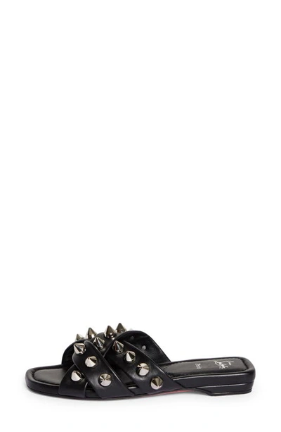 Shop Christian Louboutin Miss Spika Club Slide Sandal In Black/ Lin Black