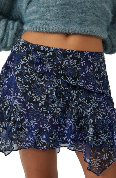 Shop Free People Sammy Floral Miniskirt In Black Combo