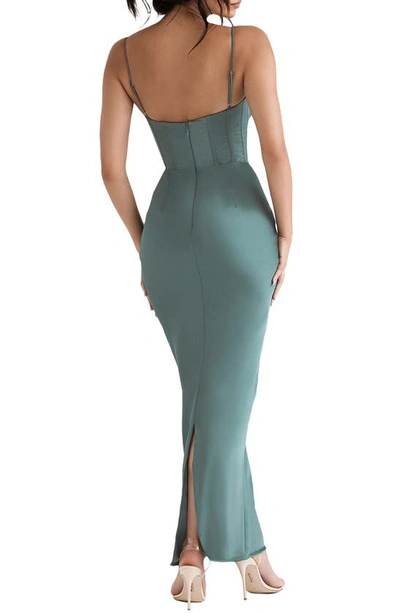 House Of Cb Charmaine Corset Dress In Pine